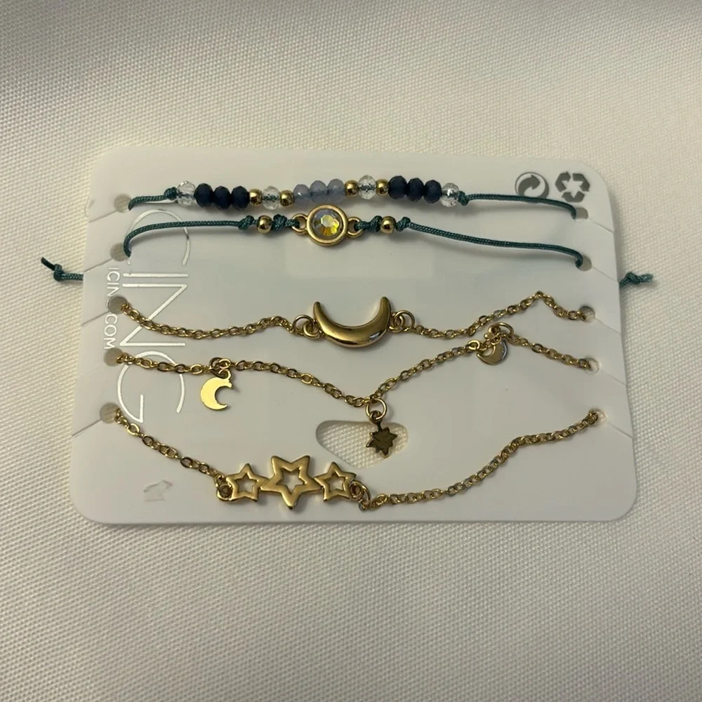 Icing Moon and Stars Bracelet Set